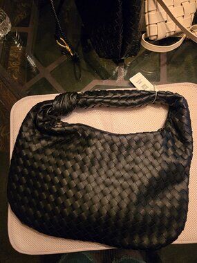 black Urban Expressions purse, braided leather , NWT